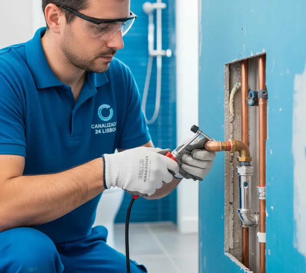 Reparação técnica de rotura de canos e fugas de água em Lisboa - Canalizador 24